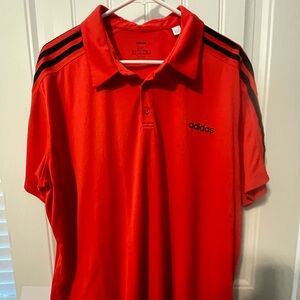 Adidas red polo 2XL